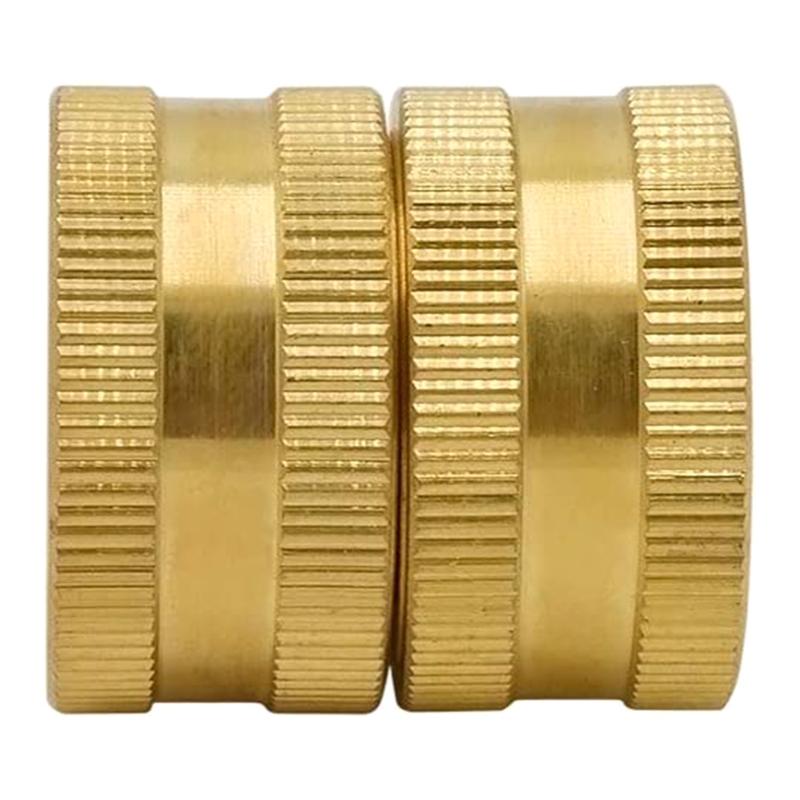 3/4inch Solid Brass Garden Hose Nozzle Connectors Two-way Female Female Connectors Solid Brass Garden Hose