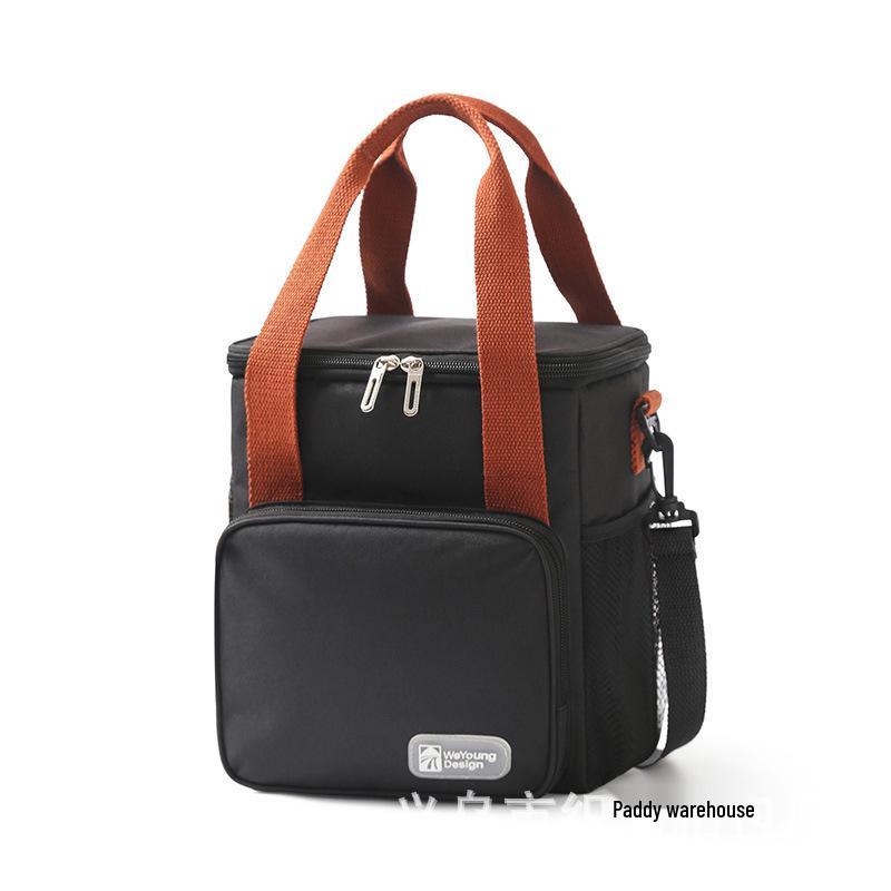 Leakproof Double-Layer Insulated Picnic Bag with Single-Shoulder Strap and Ice Pack