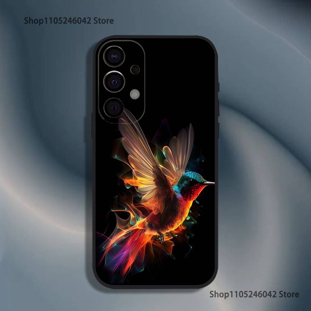 Colorful Bird Hummingbird For Samsung Phone Case S26,S25,S24,S21,S22,S23,S30,Ultra,S20,Plus,Fe,Lite,5G Black Cover
