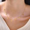 Fashion Geometric Butterfly Festival Heart Stainless Steel Gold Necklace Ladies, Accessories Nc-1198