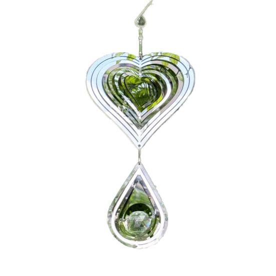 Stainless Steel Reflective Wind Spinners Outdoor Garden Decor Sparkly Wind Chime Yard Patio