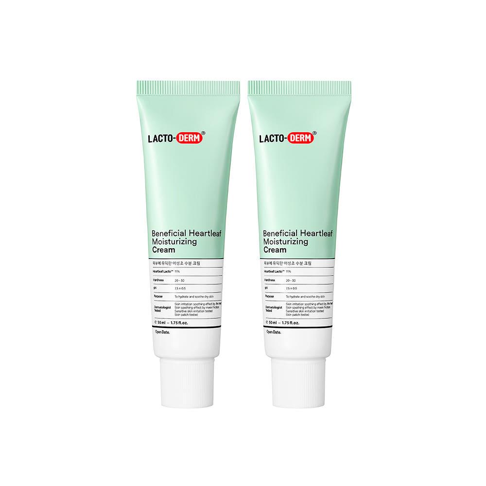 Lactoderm Skin Beneficial Heartleaf Moisturizing Cream 50ml (Pack of 2)