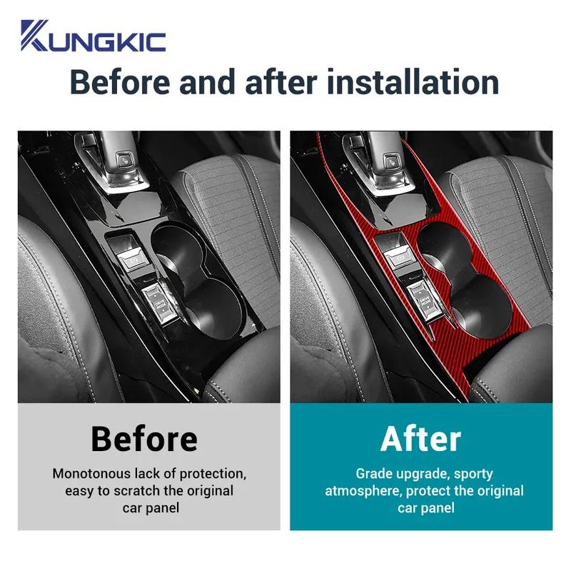 For Peugeot 208     2024 2025 Real Soft Carbon Fiber Sticker LHD RHD Car Manual Automatic Gear Shift Panel Trim