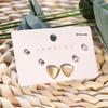 S925 Silver Asymmetric Swan & Snowflake Cat's Eye Earrings for Women