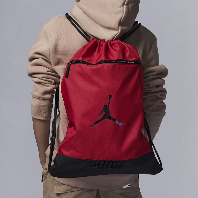 Jordan Logo Print Casual Sports Polyester Gym Bag Small Unisex Gym Bag Red 9A0746-R78