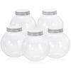5pcs 500ml Christmas Candy Jar Ball Shaped Candy Cookie Snack Chocolate Packing Bottle Container New Year Decoration