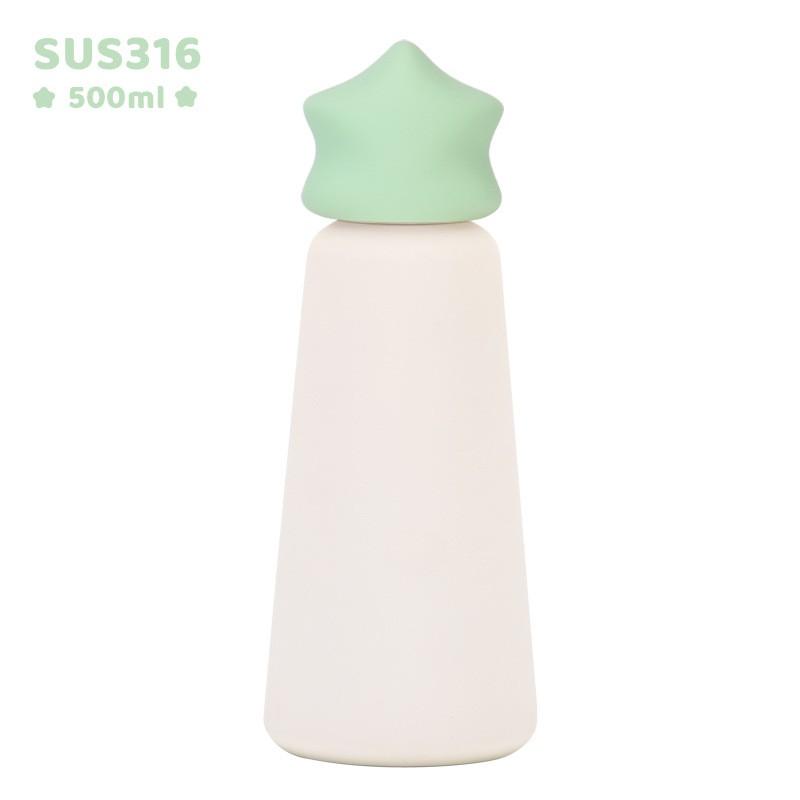 500ml Stainless Steel Vacuum Insulated Travel Mug Kids Students Outdoor Sports Portable Star Design