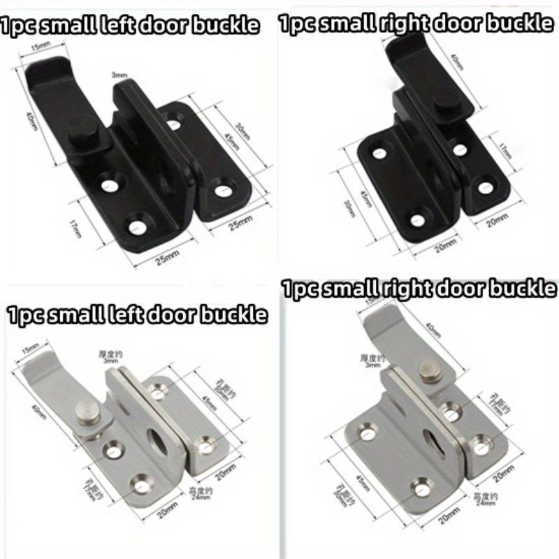 

1 шт. Болт из нержавеющей стали, дверной засов, защелка, задвижка для шкафа, ящика, раздвижной двери, замок-пряжка, противовзломный дверной болт, замок-защелка, скоба, фурнитура для дома 1pc small right door buckle чёрный