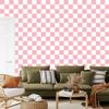 Checkerboard Wallpaper Coral and White for Living Room and Bedroom 50x1000