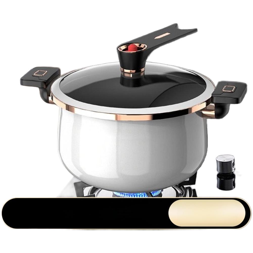 7L Enamel Coated Cast Iron Soup Pot with Glass Lid for Induction Gas Electric Stove Use NonCoating Cooking Pot