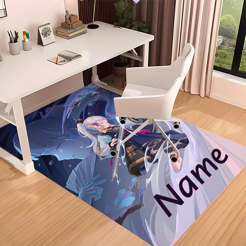 Custom personalization Genshin Impact Ayaka Kamisato Print Area Rug - Soft, Washable Non-Slip Indoor Mat,Living Room,Home&Office Decorative Rug