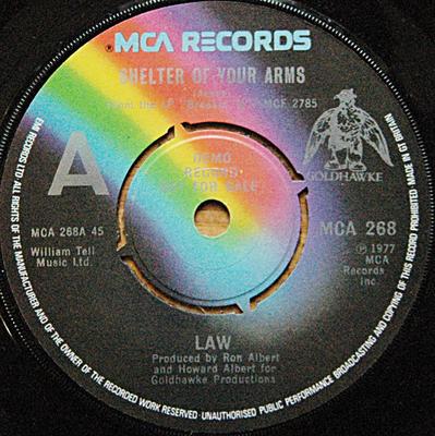 7inch Record LAW - Shelter Of Your Arms MCA268 MCA Records 1977 UK Rock Used