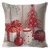 Luxurious 18" Merry Christmas Pillow Case Cotton Linen Cushion Cover For Home Decor