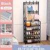 1 5-layer Carbon Steel Independent Shoe Rack with Multi-purpose Clothes Hanger and 5-layer Shoe Rack To Save Space