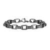 Punk Rock Chuky Chain Bracelets for Men Teens Boys, Stainless Steel Rectangle Links Chain Wristband New Jewelry