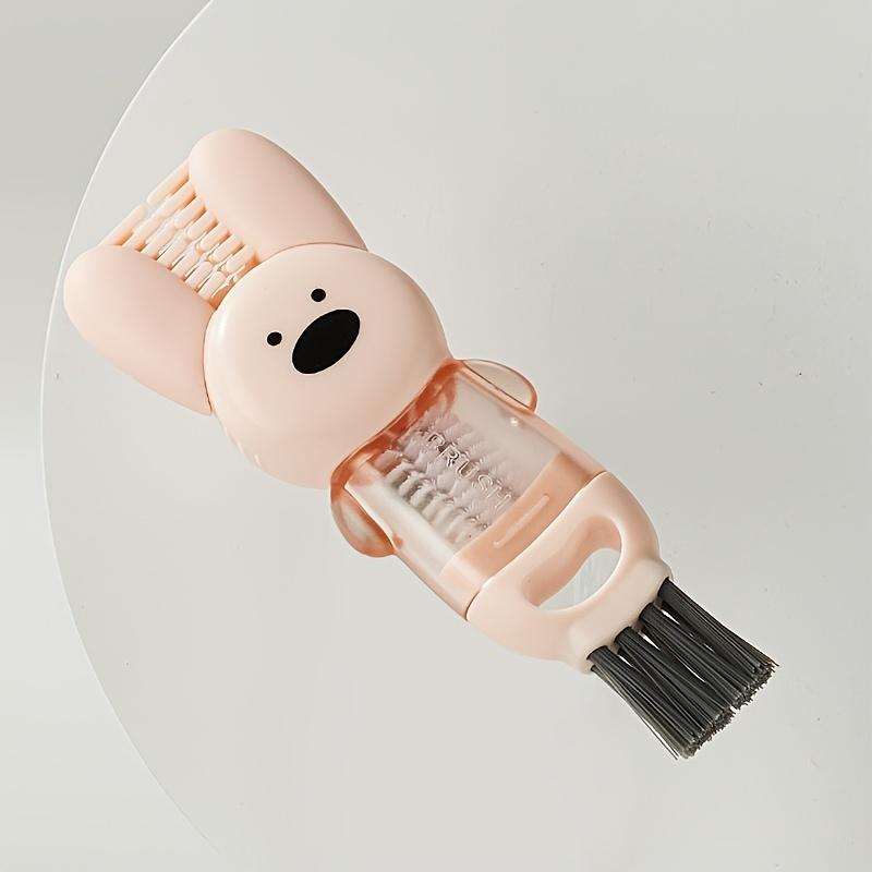 1pc Rabbit-Themed 4in1 Multifunctional Cleaning Brush Plastic, Reusable with Handle for Kitchen, Cup, Bathtub, and Bottle Cleaning, Gap Detailing