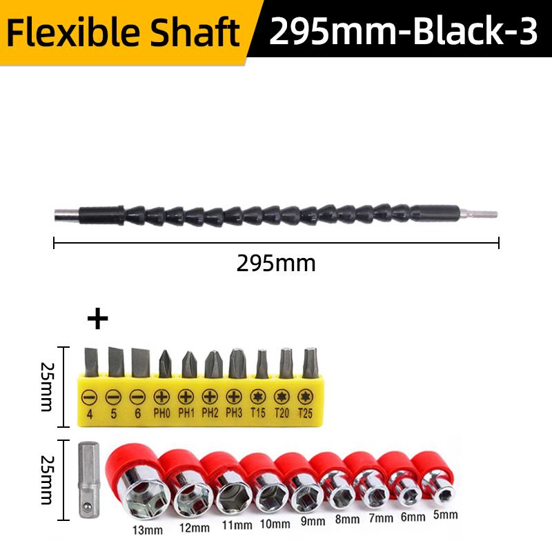 Flexible Shaft Drill Bit Extension Holder 295/400 Link Drill Hex Screwdriver Soft Driver Extend Rod Tools Slotted Phillips Star