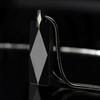 [Rockyu] Tungsten Necklace for Men, Silver, Diamond-faced Plate Necklace, Super Hard, Rectangular Pendant, Snake Chain, Men's Birthday, Father's Day,