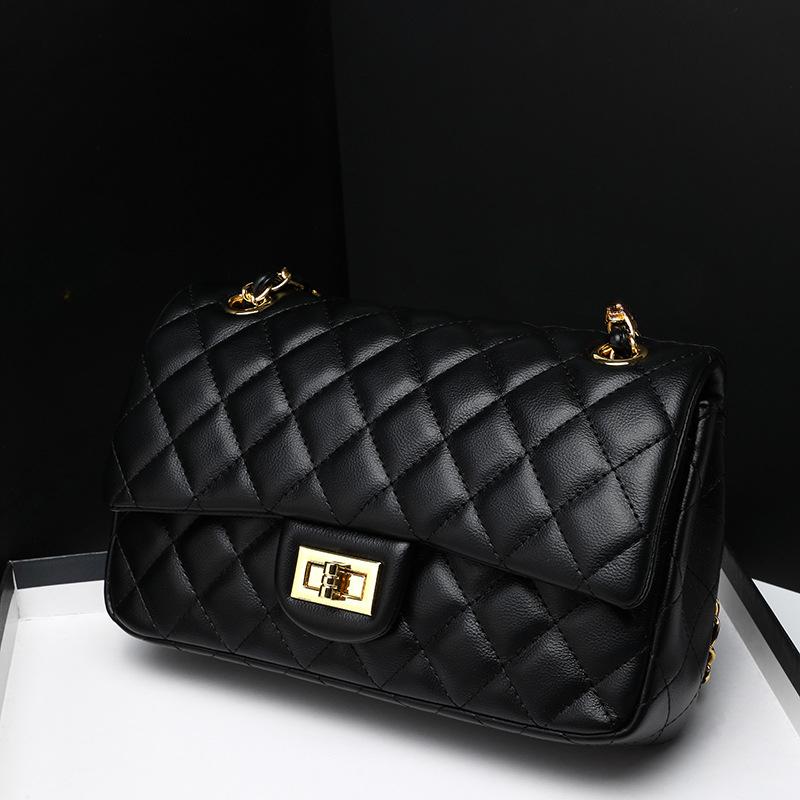 Korean Diamond Chain Bag Fashionable and Versatile Shoulder Bag New Commuter Crossbody Bag Underarm Bag Small Square Bag for Women