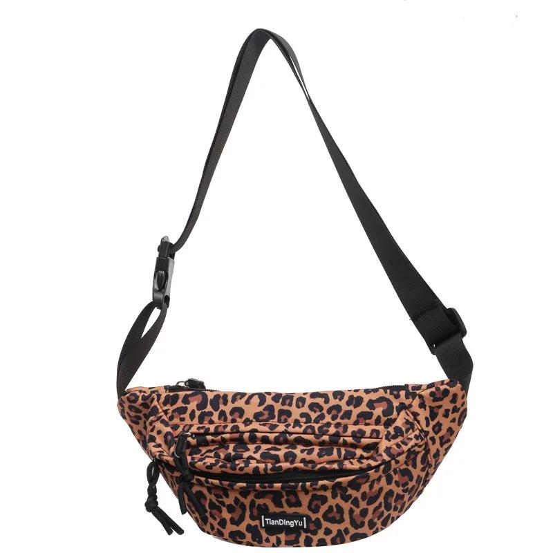 

Vintage Leopard Printed Fanny Packs For Women Fashion Zebra Stripe Waist Bag Portable Female Waist Pack Lady Crossbody Chest Bag