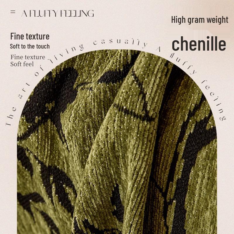 Luxurious Retro Chenille Sofa Slipcover - All-Season, Anti-Scratch French Design