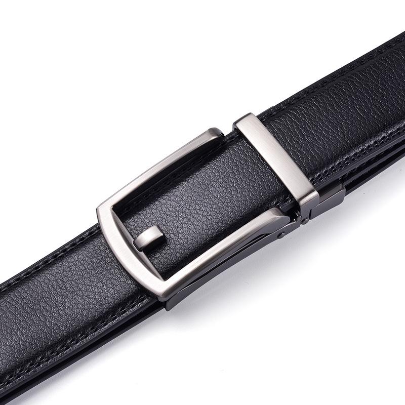 Men'S Automatic Buckle Leather Belt Pure Cowhide Belt Business Leisure