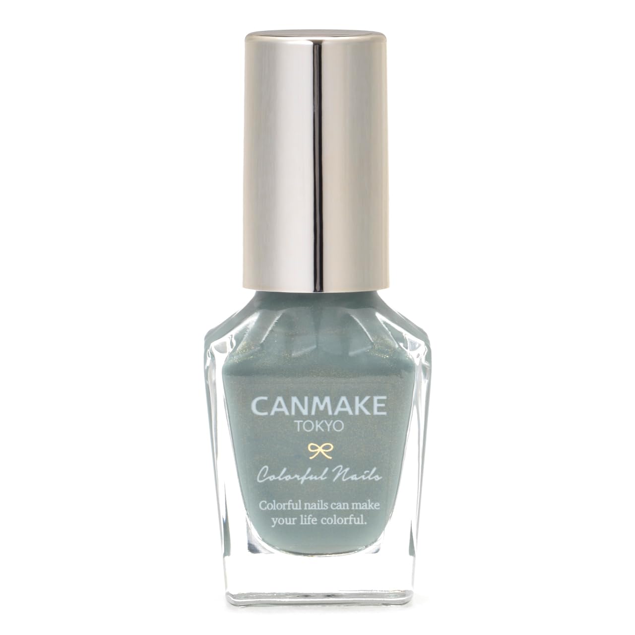 

Canmake Colorful Nails N84 Hazy Rain 8ml Nail Highly Pearl Polish, Pigmented, Quick-Drying, Blue-Green, Gold,