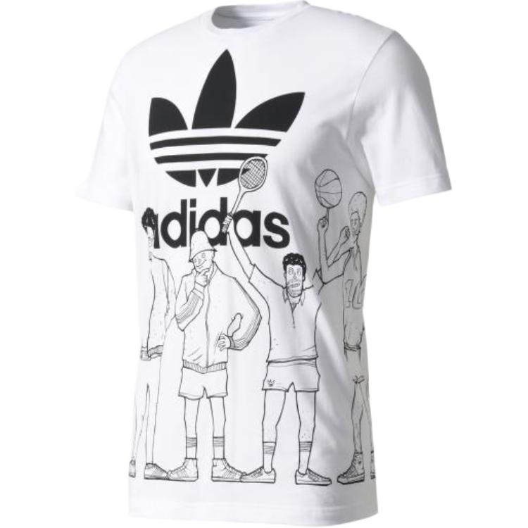 Adidas Originals Trefoil Graphic T Shirt Men s White BQ3128 42