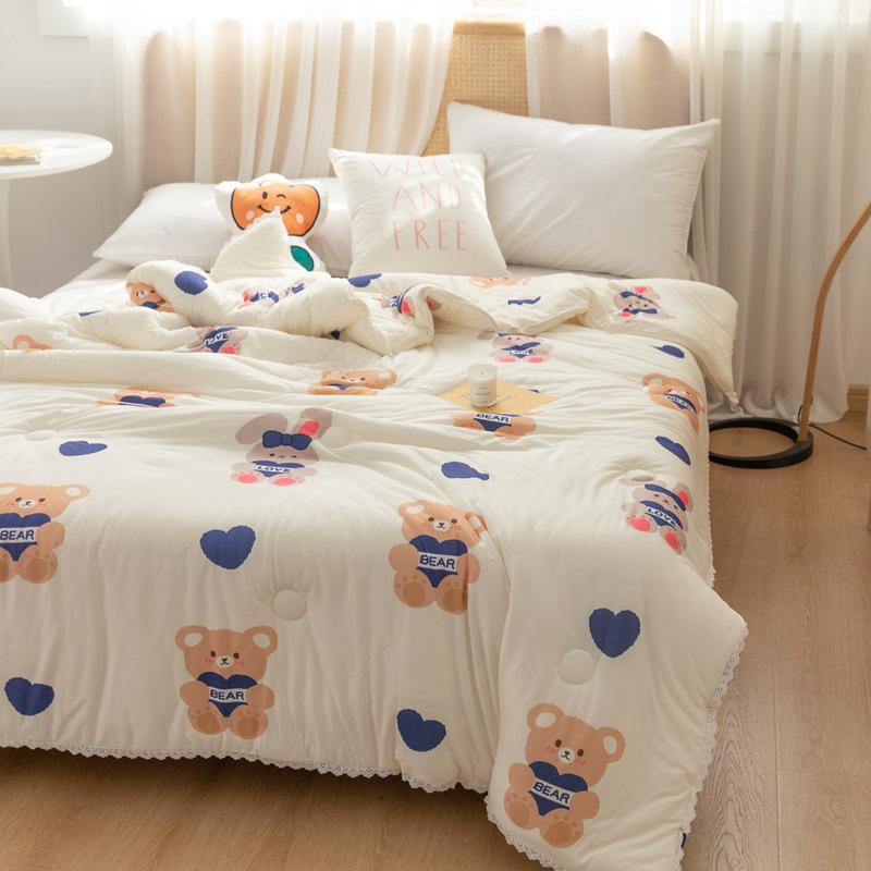 Class A Cotton Summer Quilt for Mother & Baby - Washable, Cool, Suitable for Children & Dorm Rooms