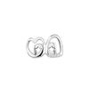 Euro-American Style Gold Hollow Heart Two-Tone Grillz for Daily Street Hip Hop Teeth Decoration