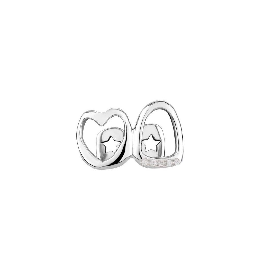 Euro-American Style Gold Hollow Heart Two-Tone Grillz for Daily Street Hip Hop Teeth Decoration