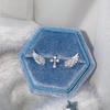 New Sale 3/4Pcs Vintage Fashion Shining Angel Wings & Cross Earrings For Women And Couples Personality Ear Studs Jewelry Gifts