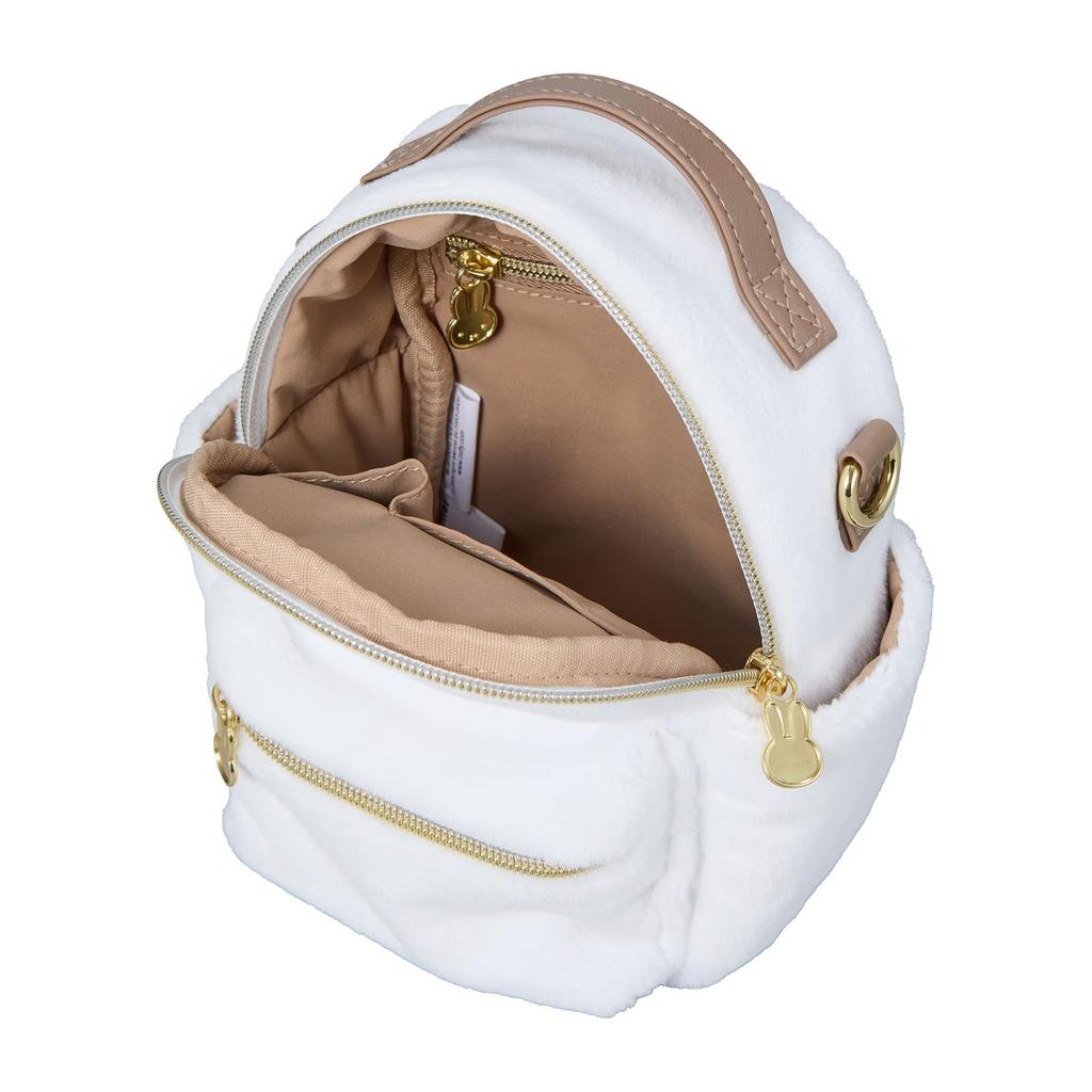 Sifre Miffy Fur Backpack Mini Shoulder White Fur Bag, Women's, B305,