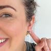 Minimalist Heart Shape Stainless Steel Earring Set With Moon Elements For Women