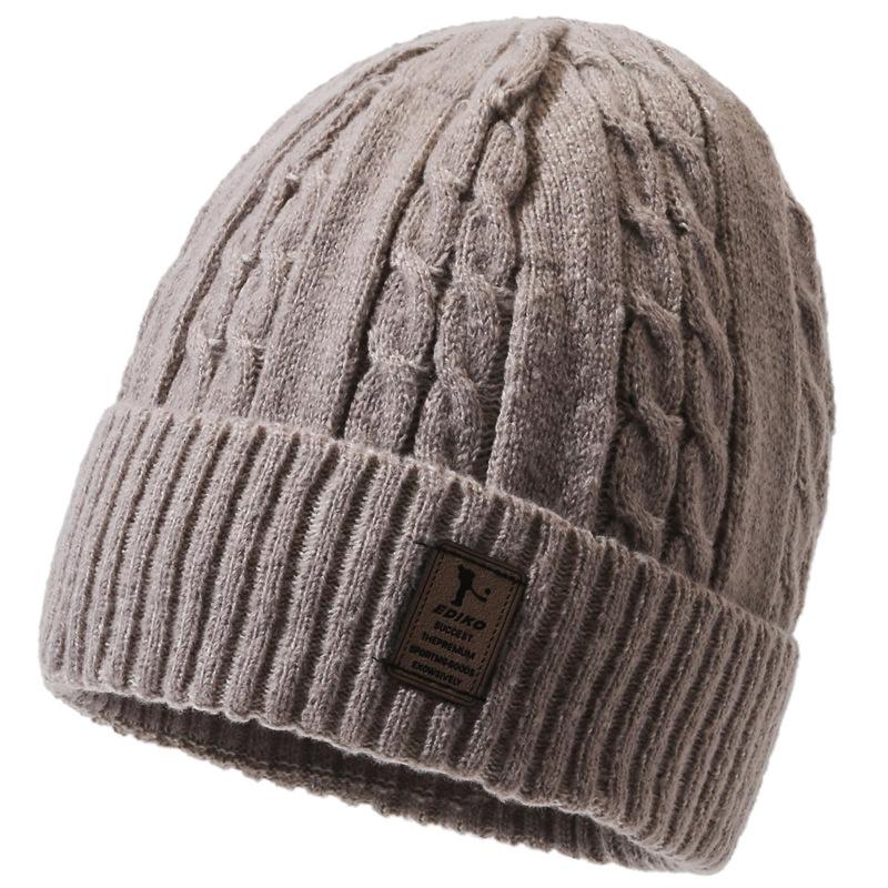 Wintermütze Samt Dicke Herren Strickmütze Warme Mütze Outdoor Ärmelkappe Skullies Beanies Ski Slouchy Cap