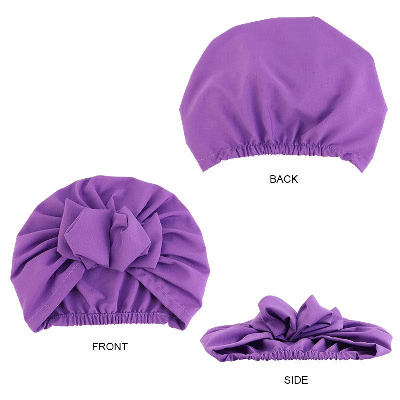Women Bowknot Turban Elastic Beanies Pleated Chemo Cap Hijab Muslim Headwear Stretch Hair Loss Head Cover Scarf Wrap Bonnet Hat