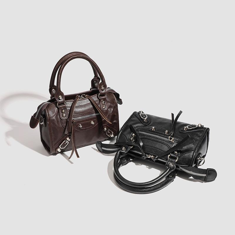 Retro Nagle Motorsykkelveske Mote og Allsidig Hot Jente Enkel Skulderveske Crossbody-veske