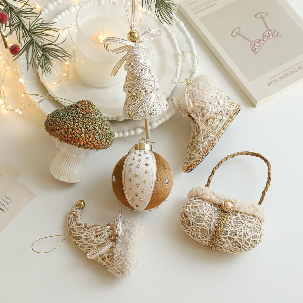Champagne Christmas Hanging Decoration Foam Wrap Cloth Xmas Ball Ornament Alien Christmas Tree Christmas Tree Ornament