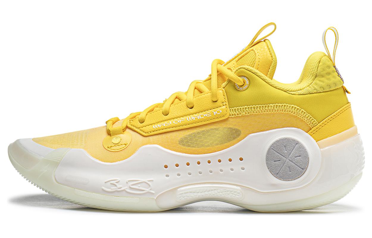 Li Ning Men's Yellow Lining Wow 10 Low The City Of Angels Cushioning Anti-Slip And Wear-Resistant Low-Top Basketball Shoes Abas083-6 Cm