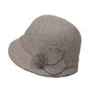 Autumn and winter hat women's wool woolen basin hat thickened thermal top hat