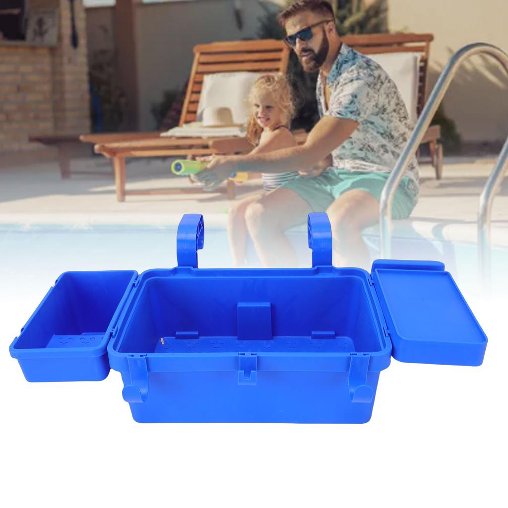 Poolside Storage Basket Detachable Swimming Pool Hanging Storage Basket Poolside for Towels Toys Drinks