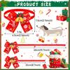 8pcs Christmas Santa Claus Doll Pet Dog Dog Cat Bow Tie Accessories Christmas Tree Decoration Adjustable Pet Red Collar