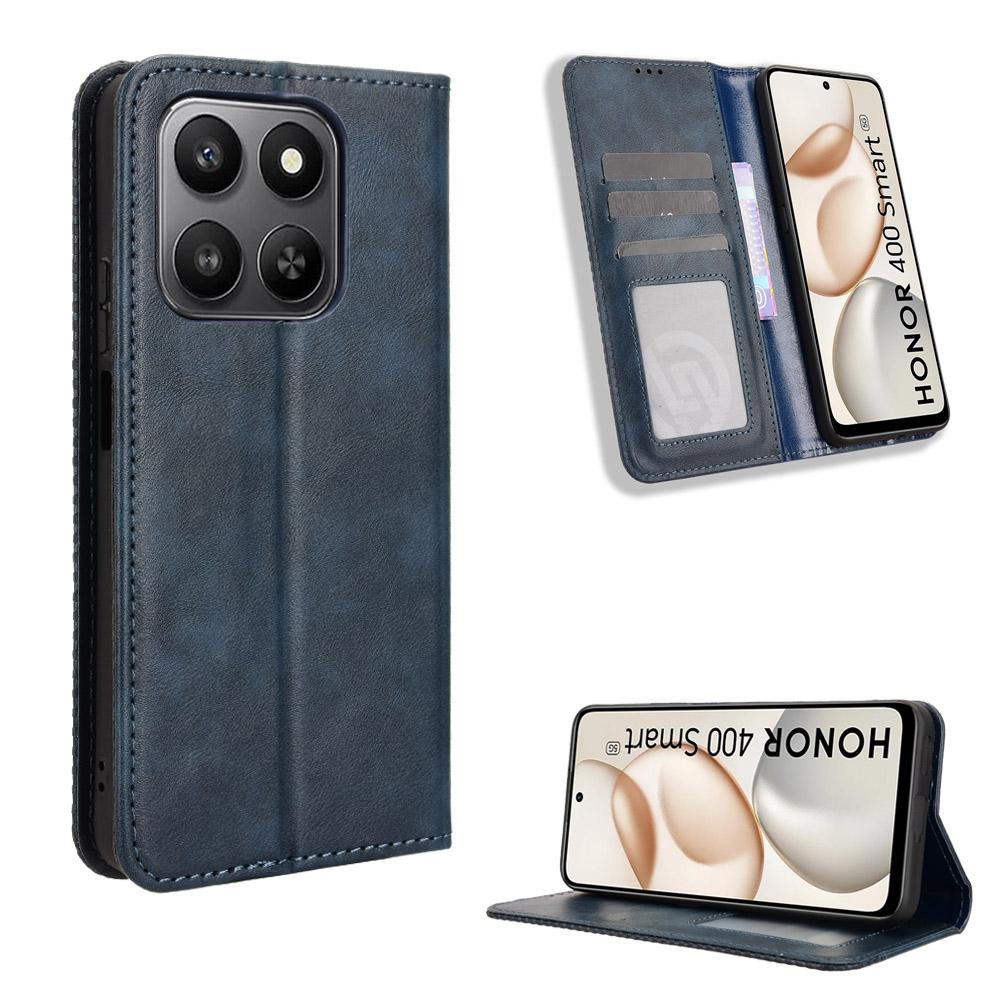 For Honor 400 Smart Leather Case Wallet Stand Retro Texture Phone Cover
