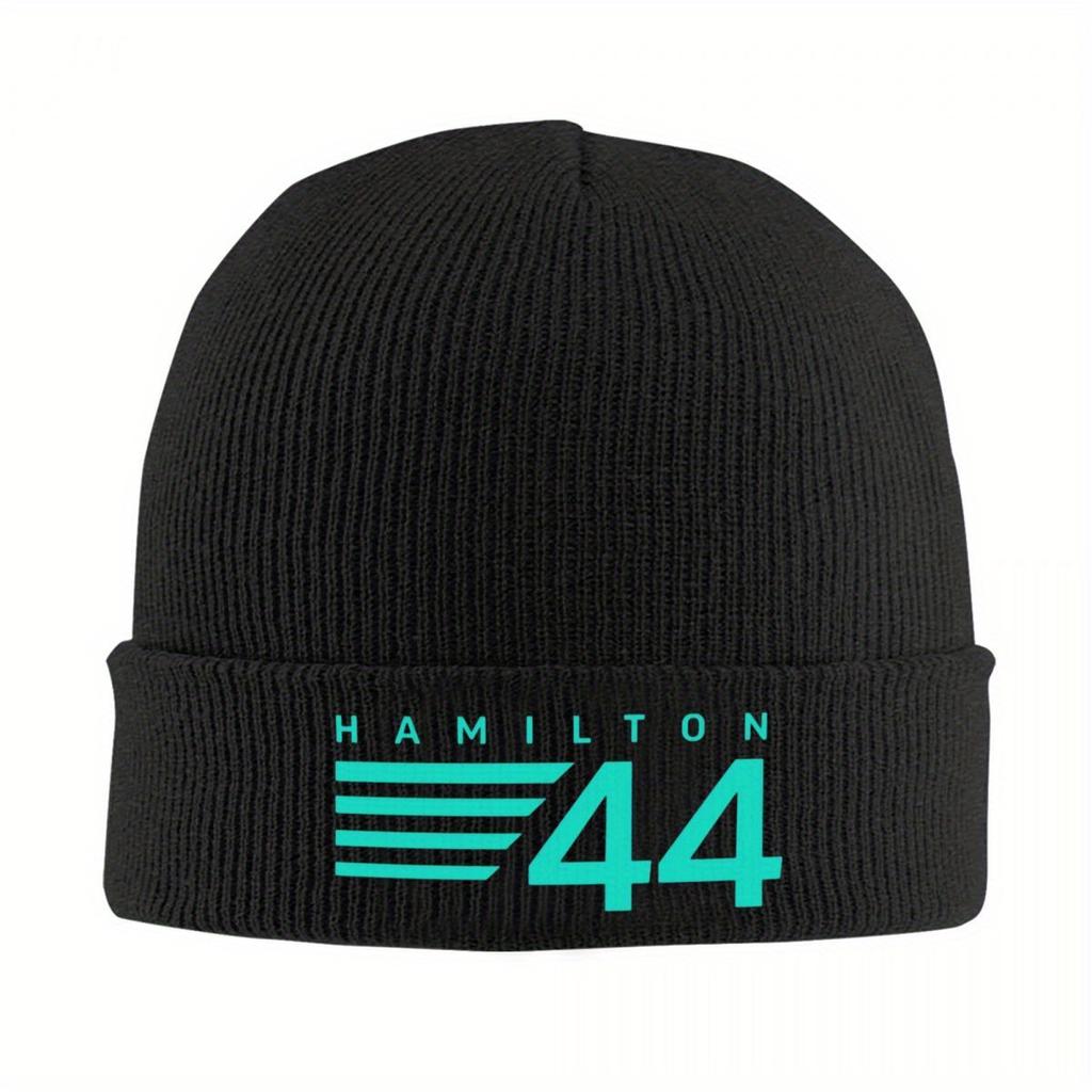 Lewis Hamilton 44 - F1 Teplá pletená čepice Módní baret Podzim Zima Venkovní kulichy Čepice pro unisex dospělé
