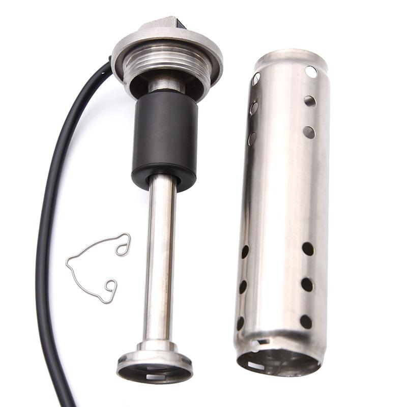 Digital 52mm Sewage Level Gauge with Alarm Red LED 0-190OHM Holding Tank Gauge Sewage Level Sensor 100-500mm Auto Marine Custom