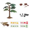 Simulation Baumstruktur Stapel Bauernhofwerkzeuge Gemüse Obst Karren Modell Ornament Für Pädagogisches Spiel Und Kreative Dekoration