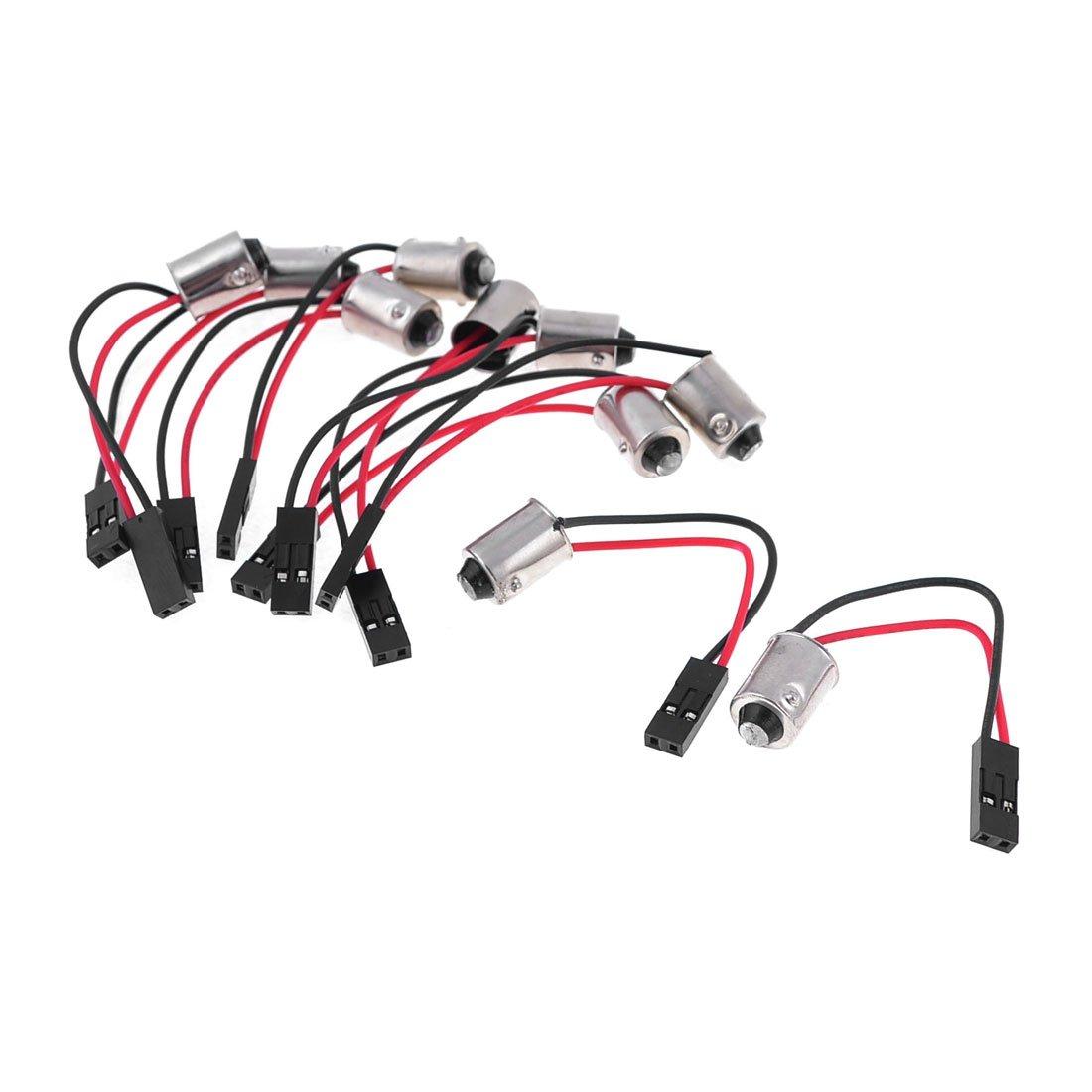 

uxcell Hanging Bulb Adapter Cable Cord Socket T10 10pcs BA9S for Automotive