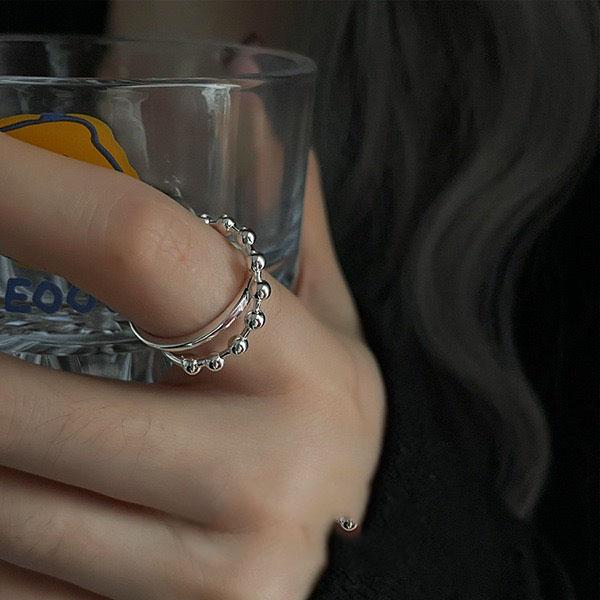 925 Sterling Silver Rings For Women Geometric Fine Jewelry Finger Adjustable Vintage Wide Smooth Ring For Party Birthday Gift