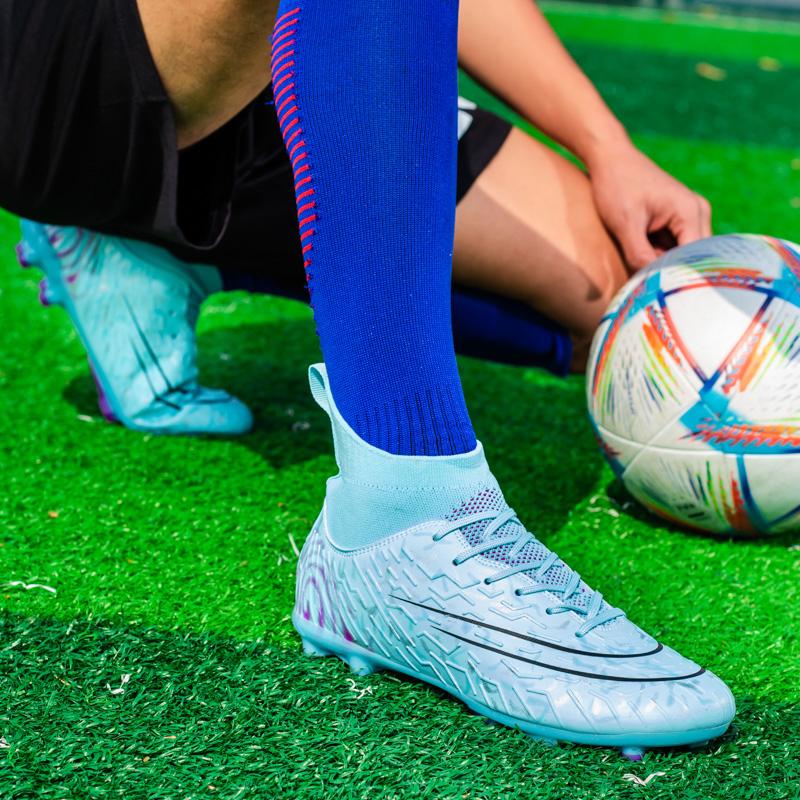 2024 Herren Fußballschuhe Große Größe Ultraleichte Fußballschuhe Jungen Sneakers Rutschfeste AG/TF Fußballschuhe Stiefeletten Unisex