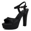 2025 Fashion Sexy Women Sandals Ultrahigh Heels 12cm Platform 3cm Buckle Strap Plus Size 41 42 43 Dating Party Shoes
